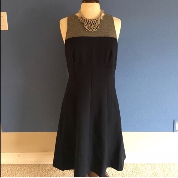 LOFT Dresses & Skirts - LOFT Gray & Navy Dress